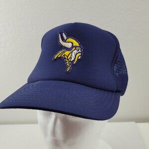 Vintage snapback hat Blue Minnesota Vikings Trucker OS by Speedway
